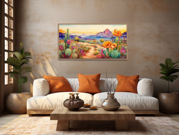 Arizona Desert Wall Art - Colorful Southwestern Canvas Print | Framed Desert Painting
