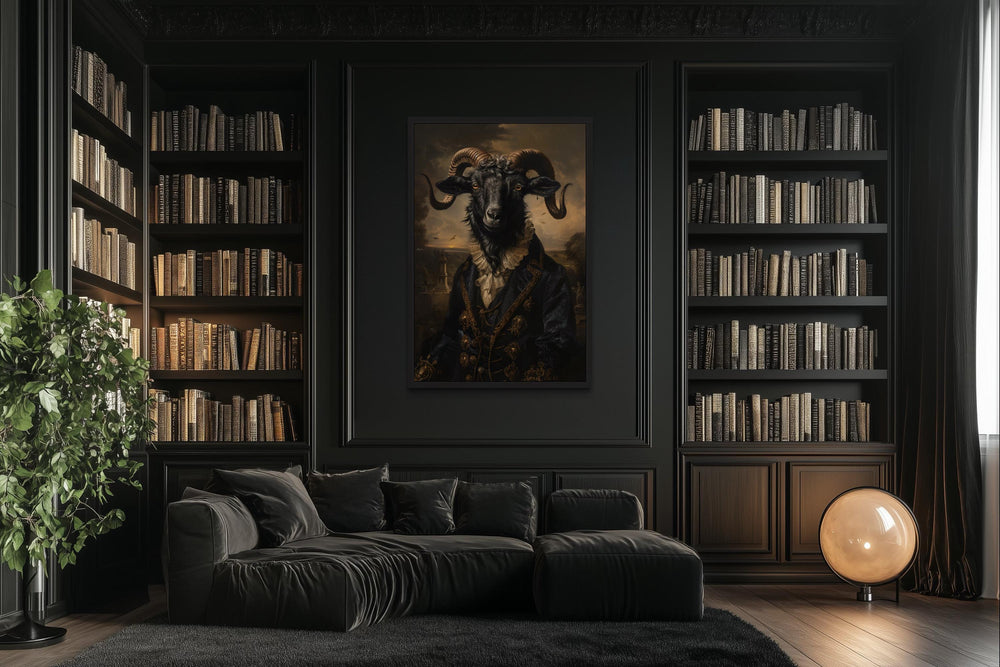 Baphomet Black Goat Gothic Canvas Wall Art