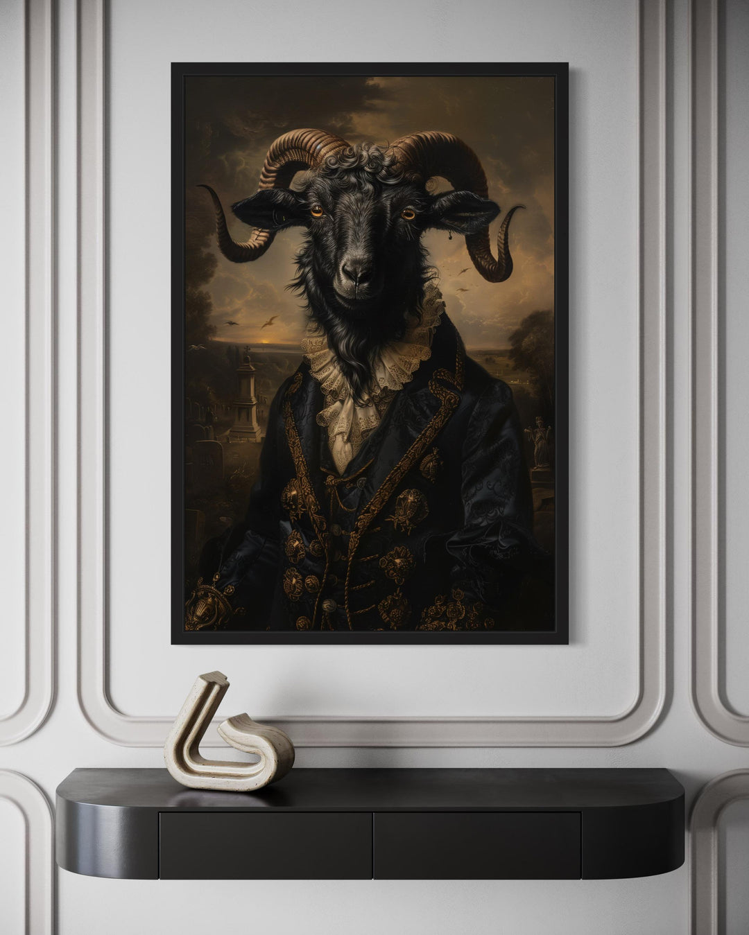Baphomet Black Goat Gothic Canvas Wall Art
