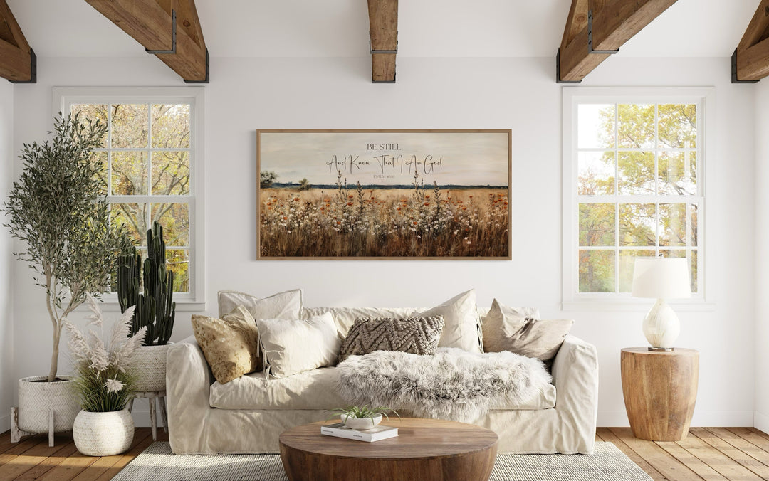 Be Still And Know That I Am God Scripture Canvas Wall Art