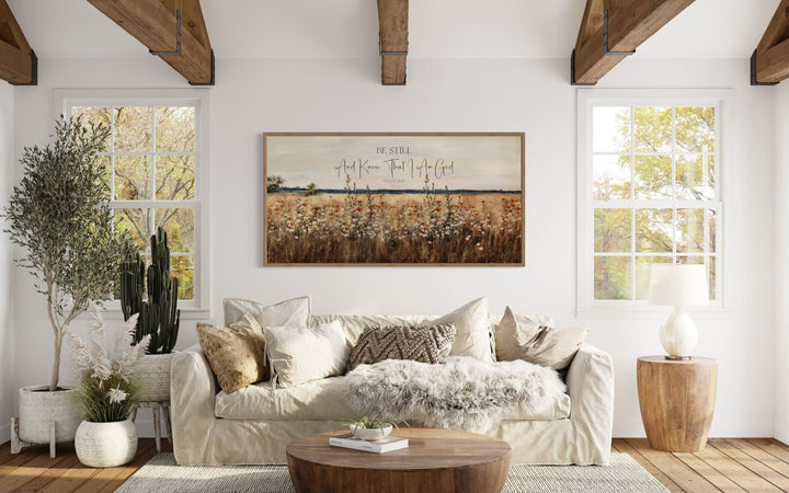 Be Still And Know That I Am God Scripture Canvas Wall Art