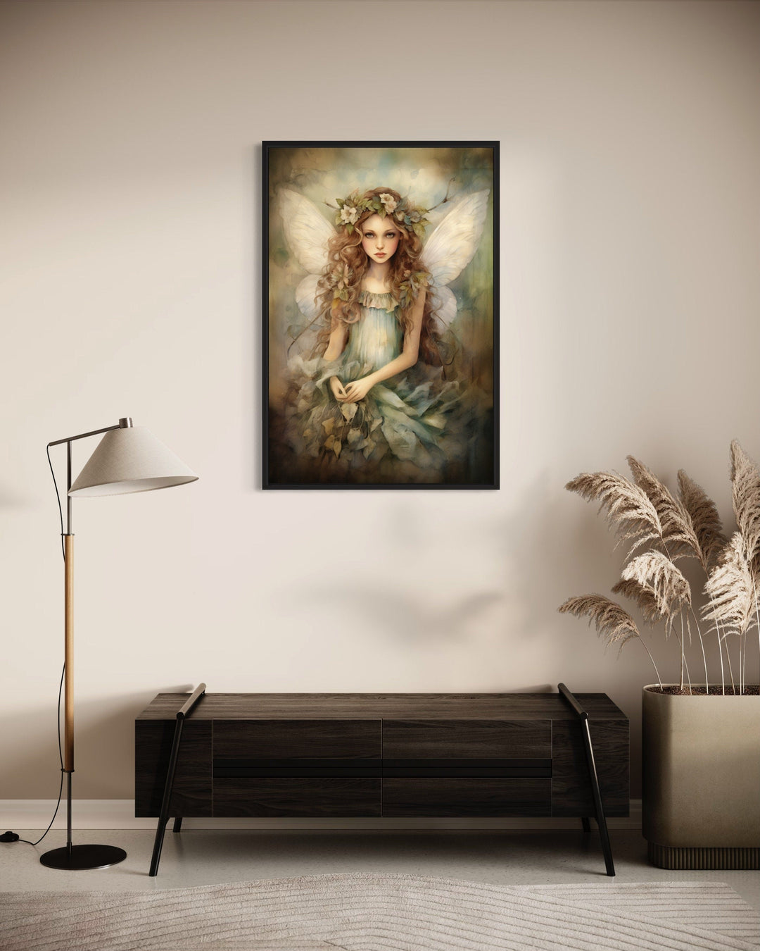 Beautiful Forest Fairy Framed Canvas Wall Art