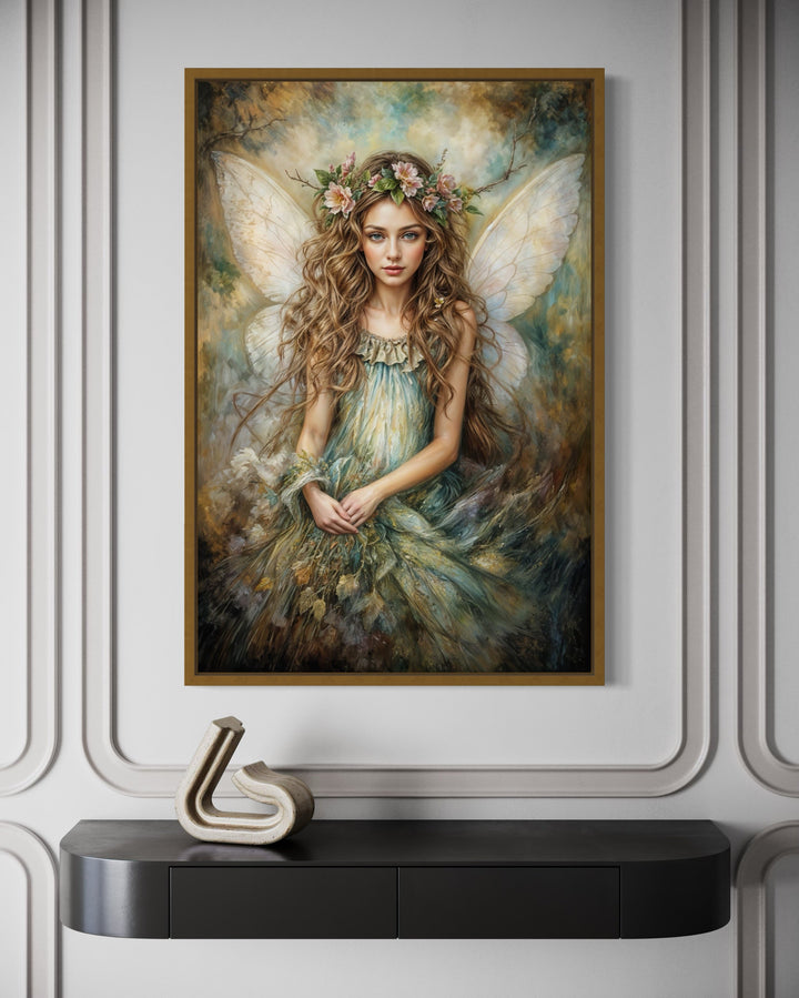 Beautiful Forest Fairy Framed Canvas Wall Art