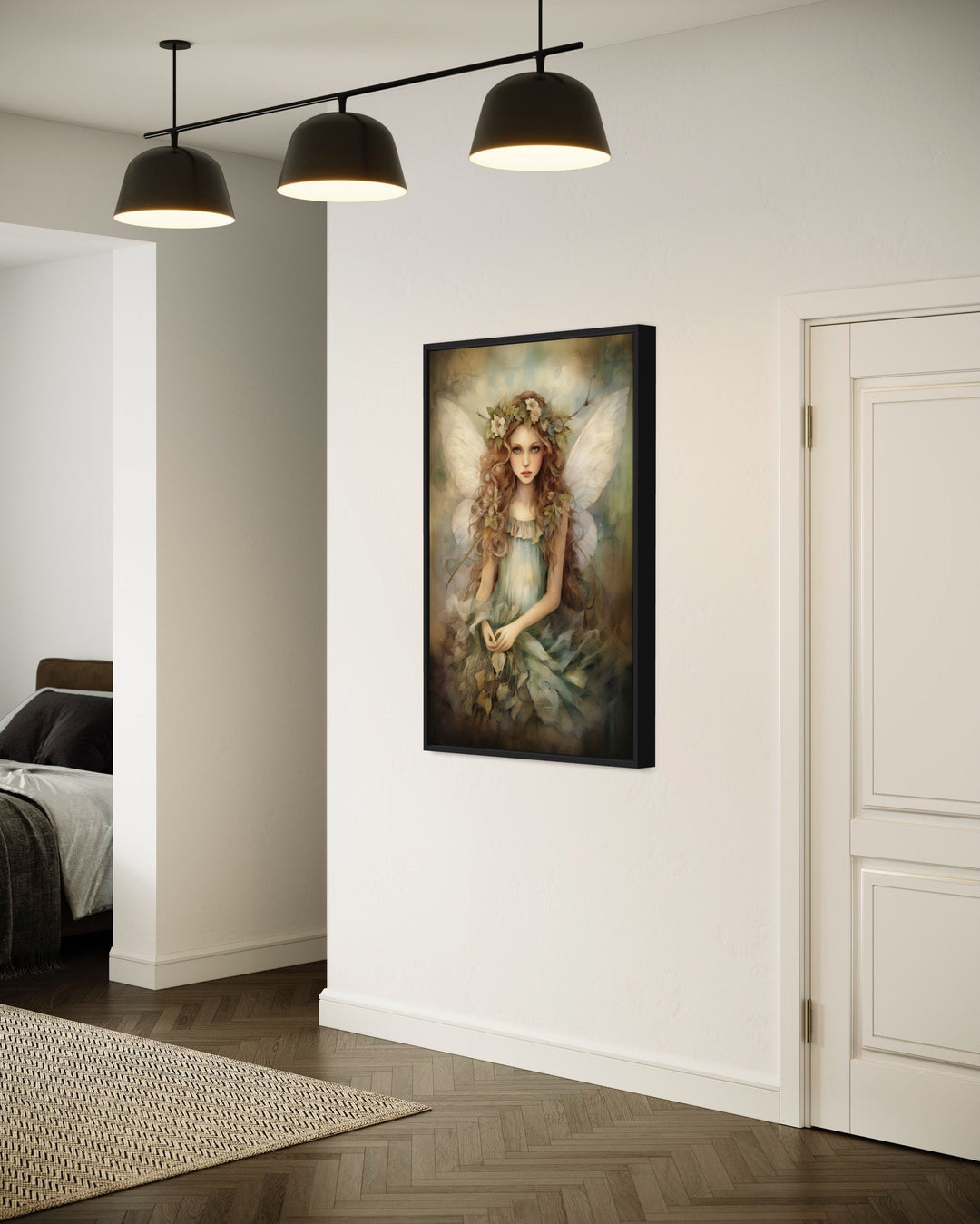 Beautiful Forest Fairy Framed Canvas Wall Art