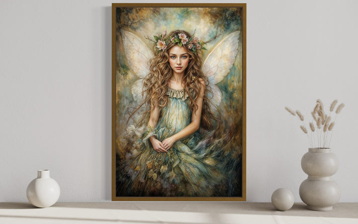 Beautiful Forest Fairy Framed Canvas Wall Art