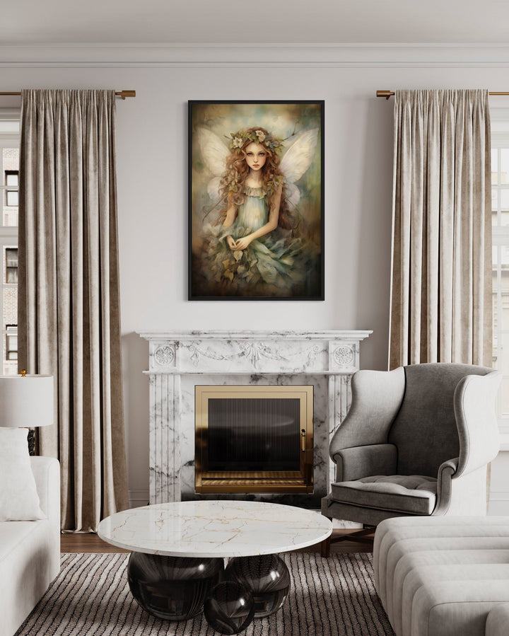 Beautiful Forest Fairy Framed Canvas Wall Art