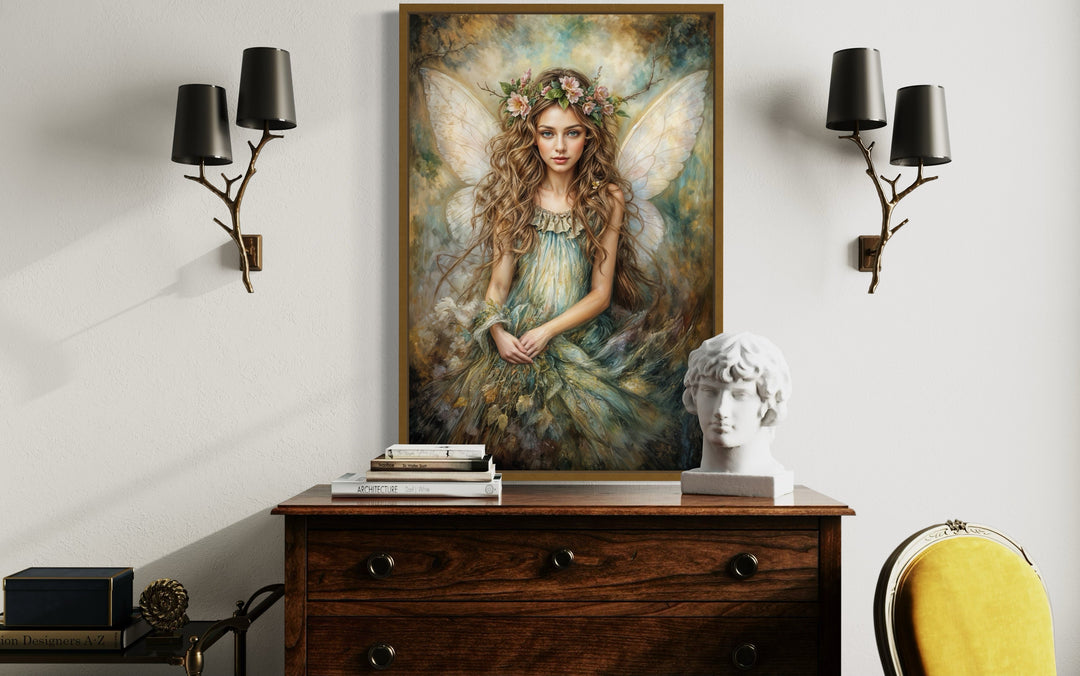 Beautiful Forest Fairy Framed Canvas Wall Art