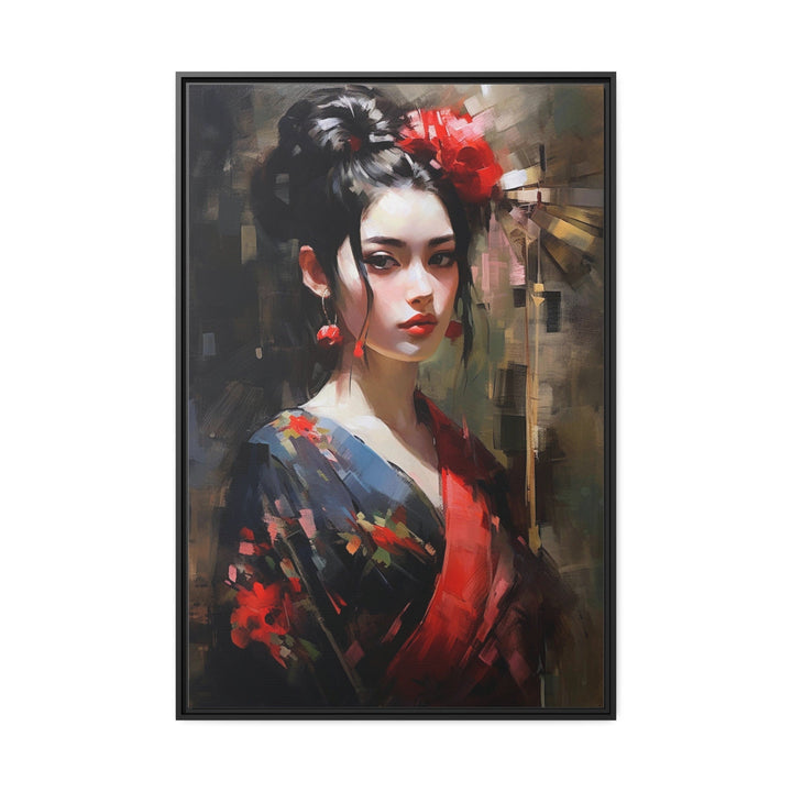 Beautiful Geisha Framed Canvas Wall Art