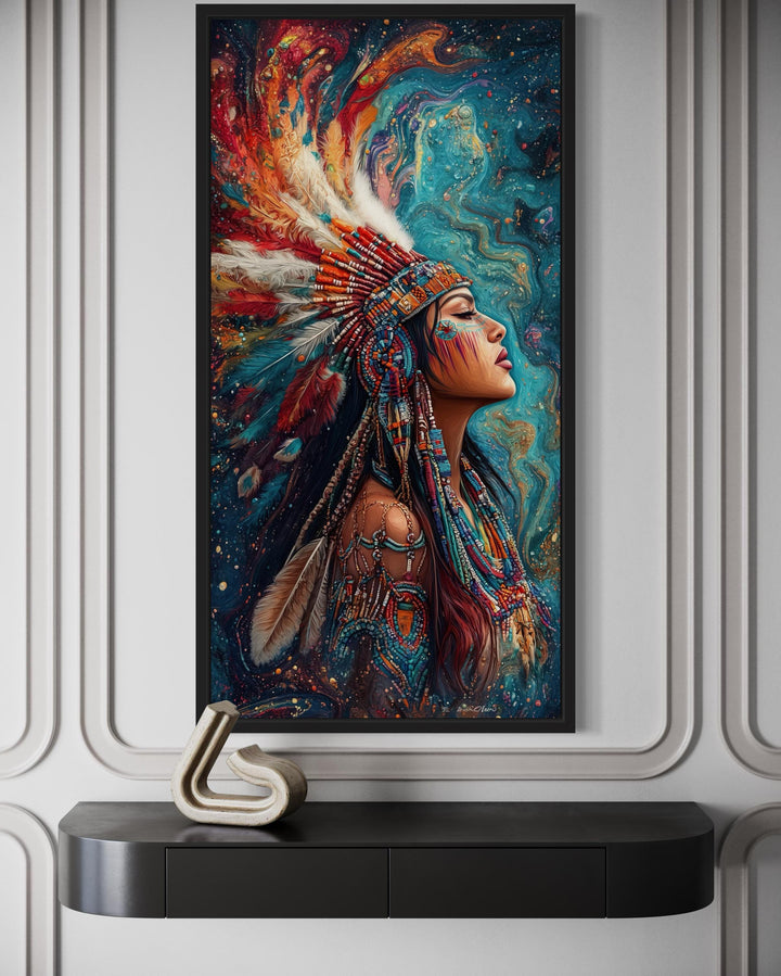 Beautiful Indigenous Woman Native American Wall Art