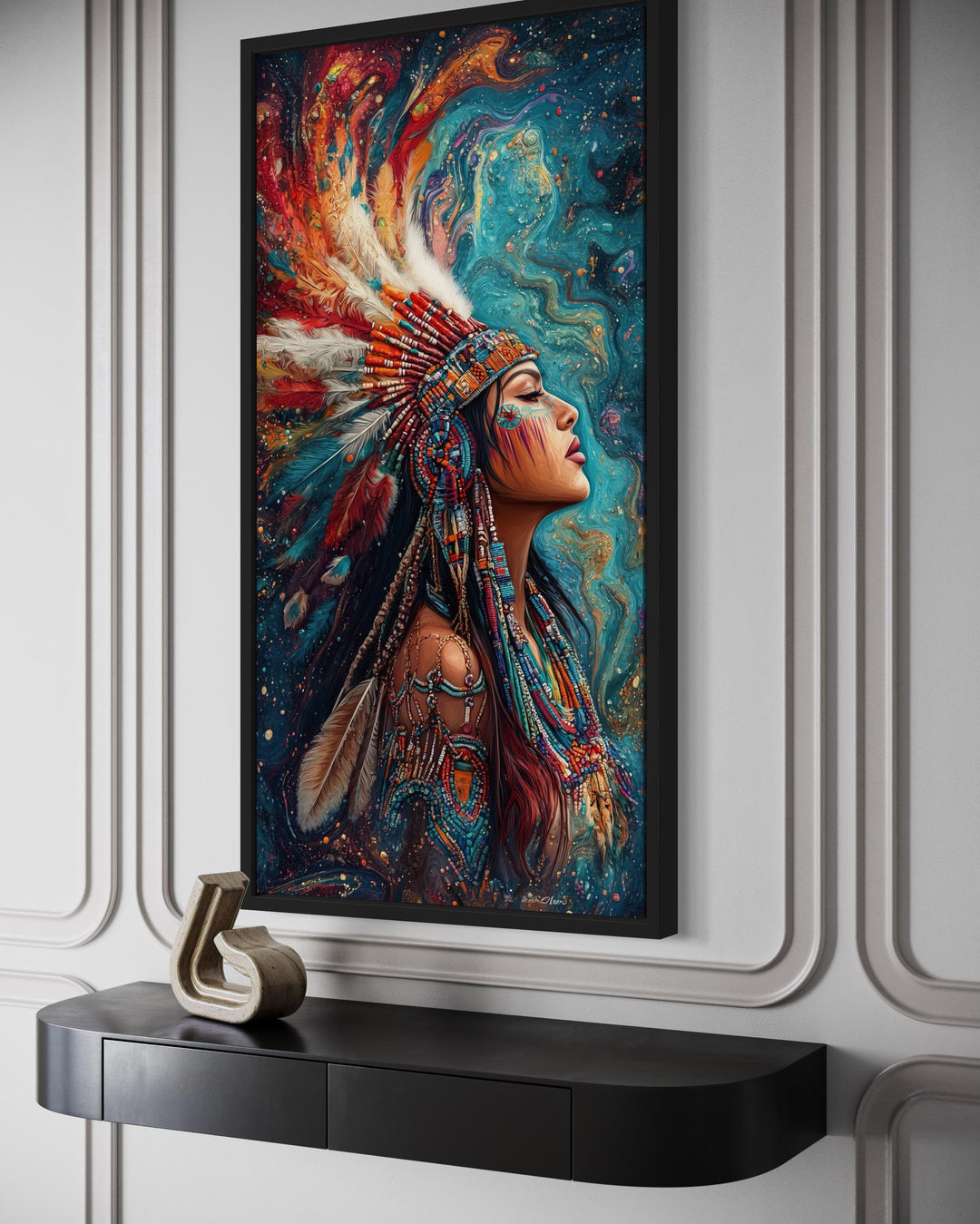 Beautiful Indigenous Woman Native American Wall Art