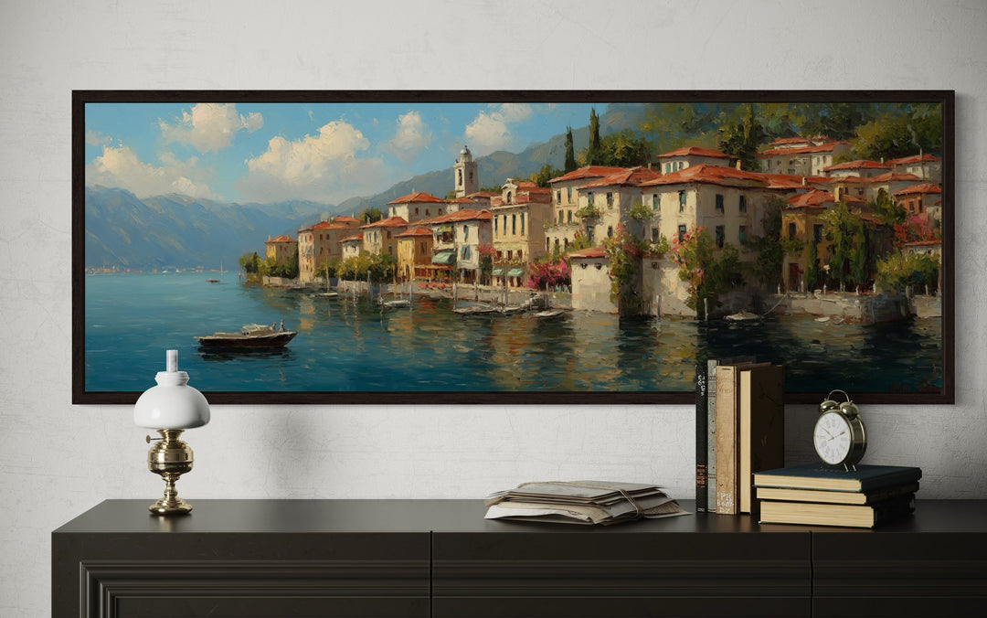 Bellagio Lake Como Framed Canvas Wall Art