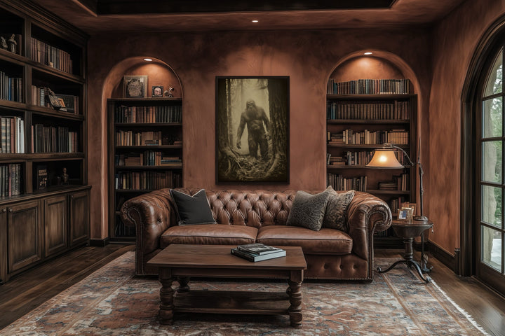 Bigfoot Realistic Photograph Framed Canvas Wall Art