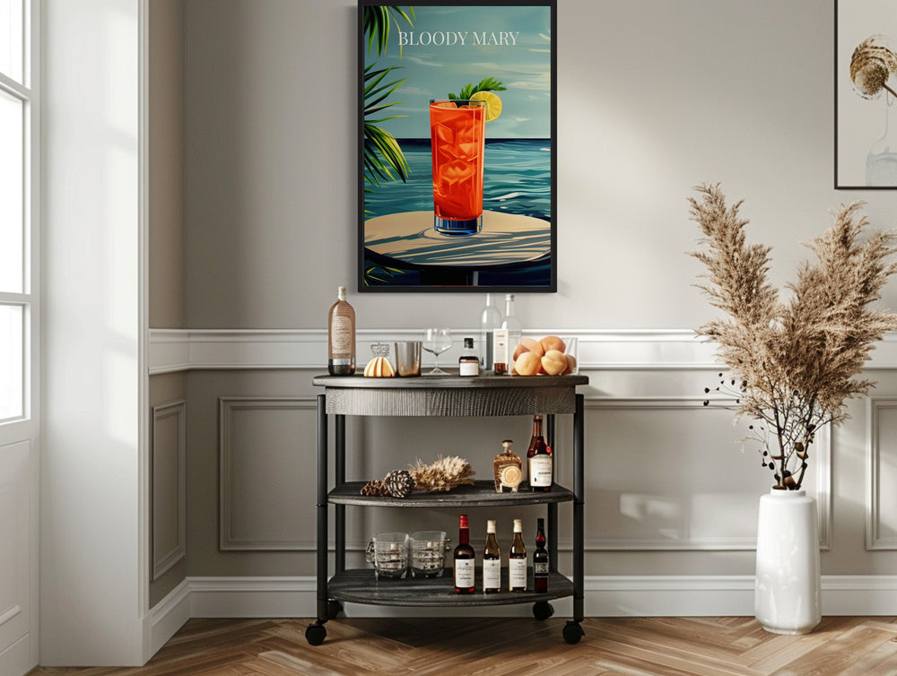 Bloody Mary Cocktail Art Print bar cart wall art