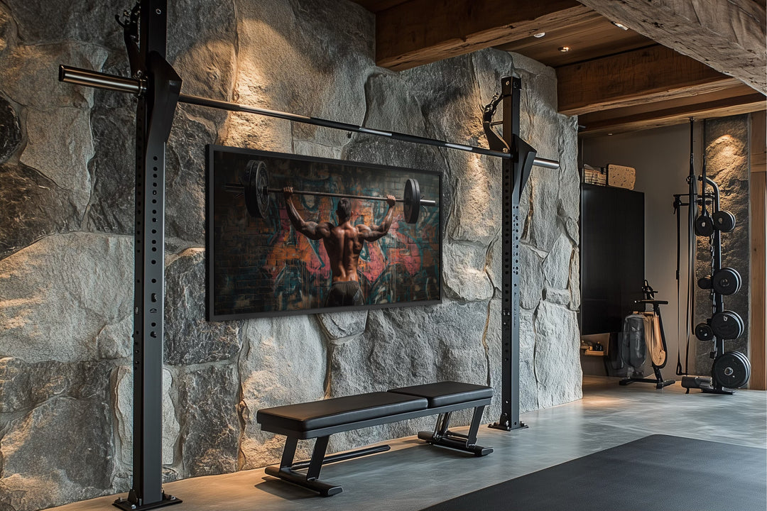 Bodybuilder Wall Art – Urban Gym Decoration | Fitness Canvas Print For Home Gym