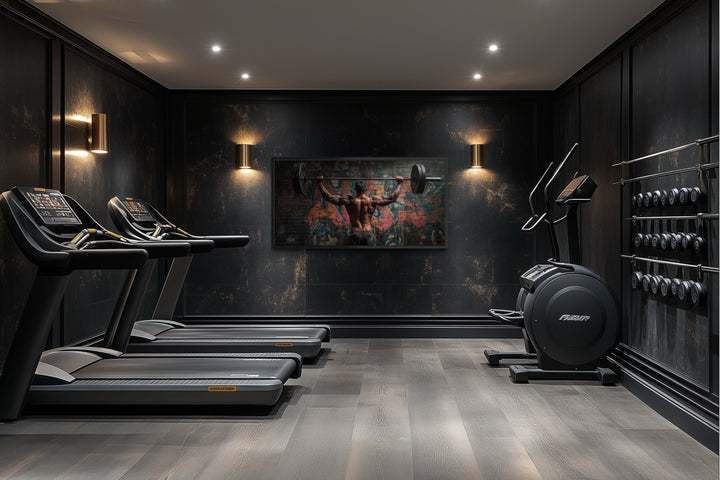 Bodybuilder Wall Art – Urban Gym Decoration | Fitness Canvas Print For Home Gym