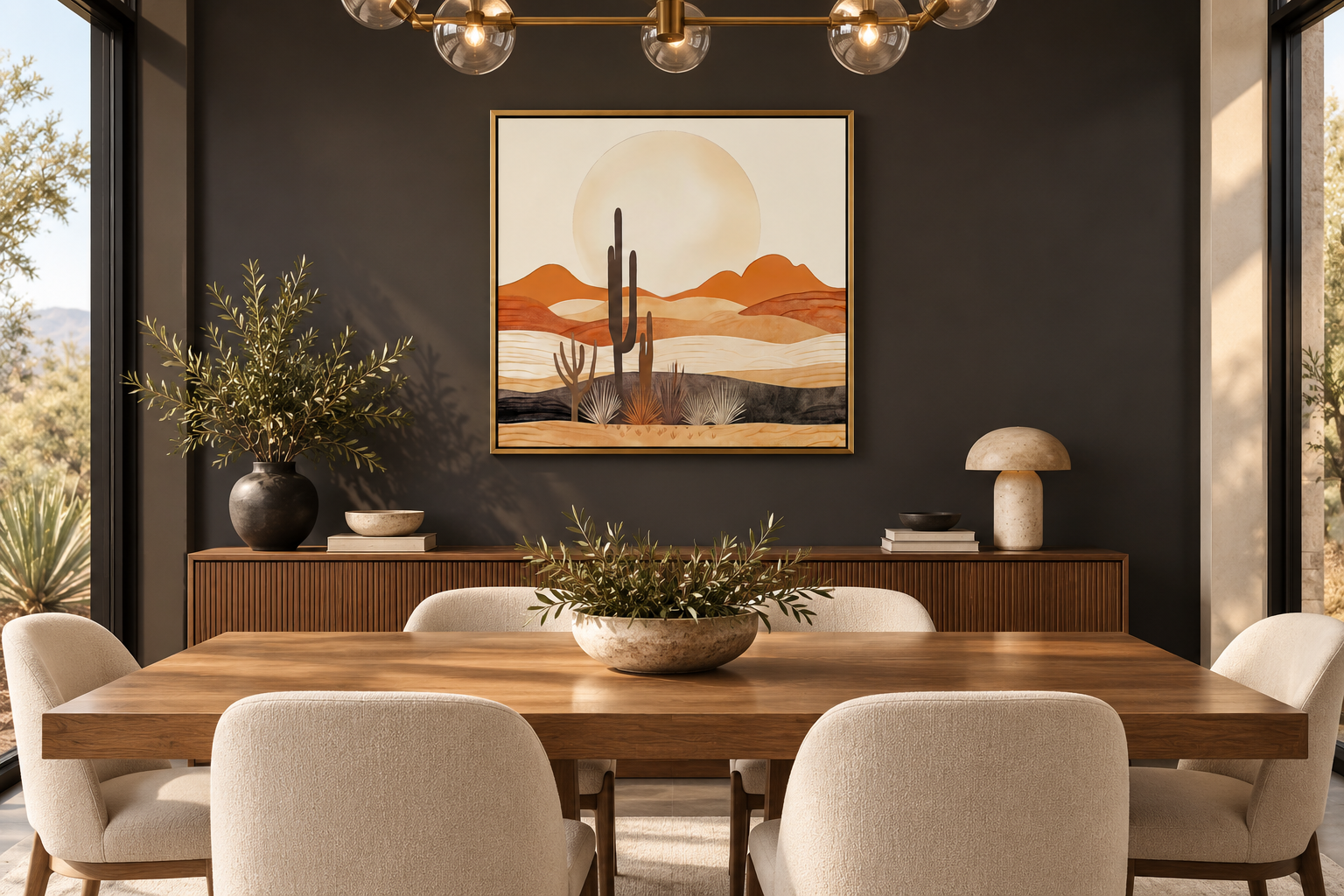 Boho Desert Landscape Canvas Art | Arizona Wall Decor – Wall Decor