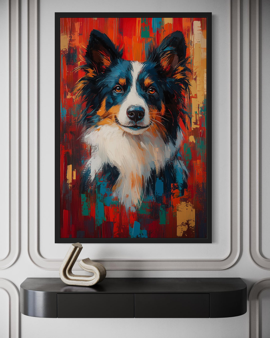 Border Collie Pop Art Colorful Portrait Wall Art