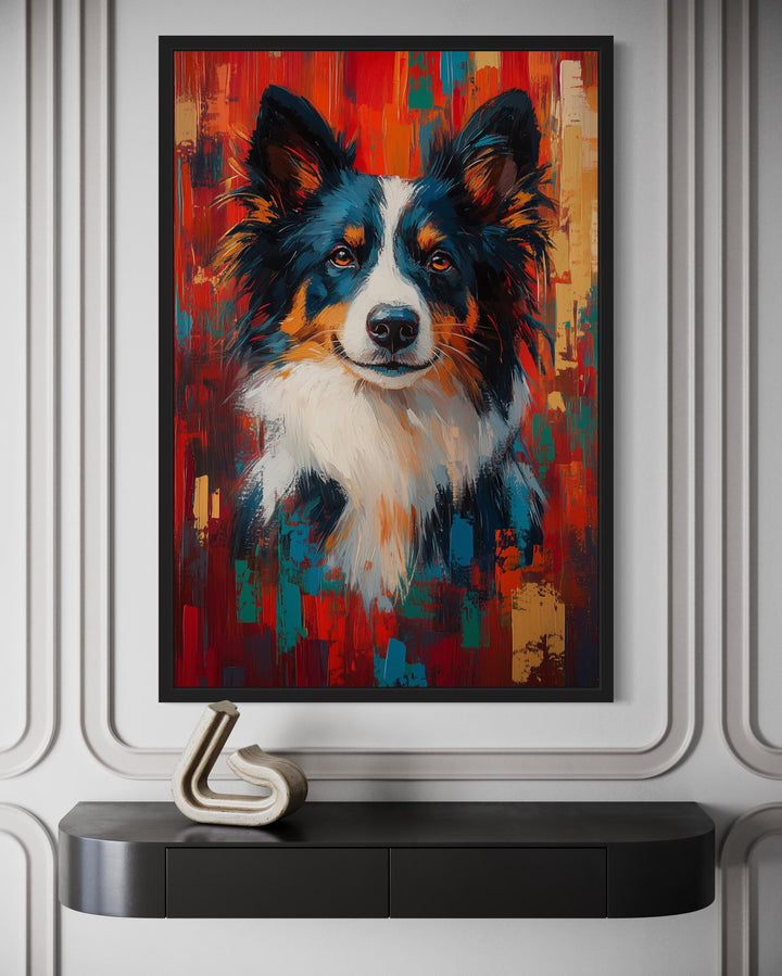 Border Collie Pop Art Colorful Portrait Wall Art