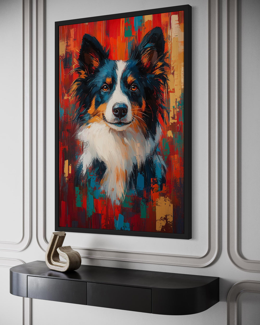 Border Collie Pop Art Colorful Portrait Wall Art