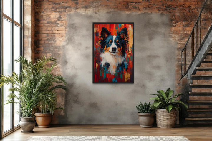 Border Collie Pop Art Colorful Portrait Wall Art