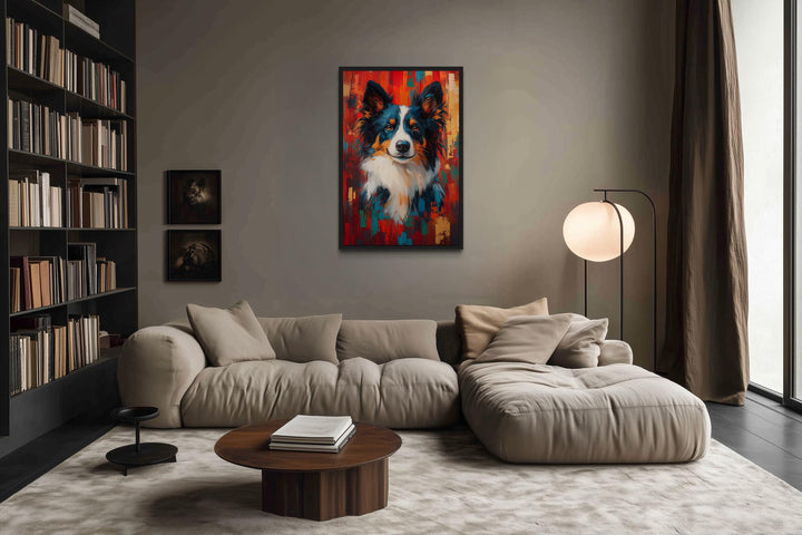 Border Collie Pop Art Colorful Portrait Wall Art