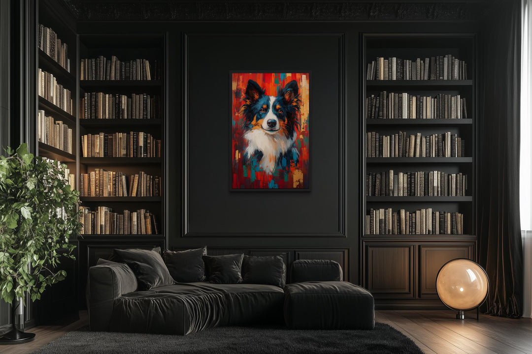 Border Collie Pop Art Colorful Portrait Wall Art