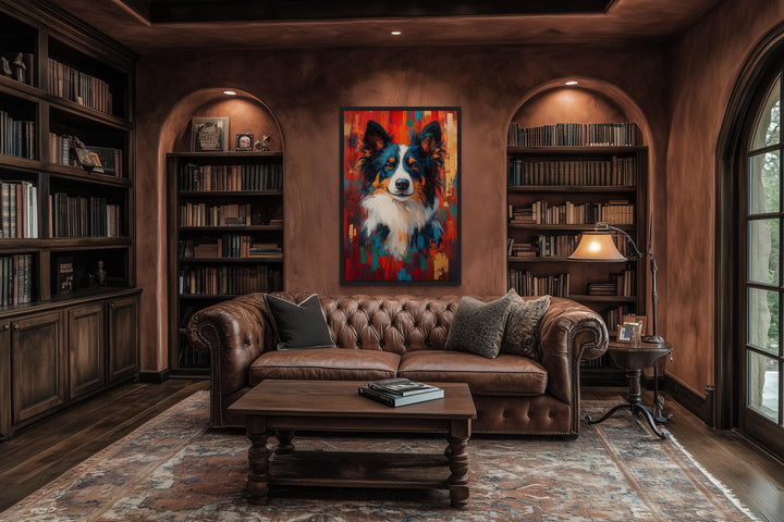 Border Collie Pop Art Colorful Portrait Wall Art