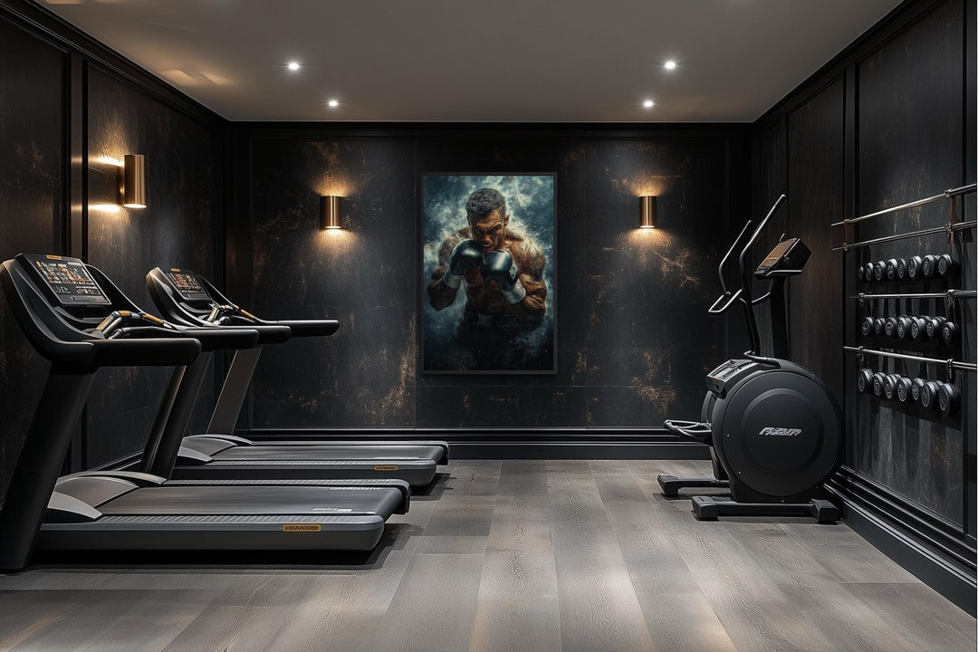 Boxer Wall Art Print – Motivational Gym Decor | Masculine Fitness Art | Decor For Men