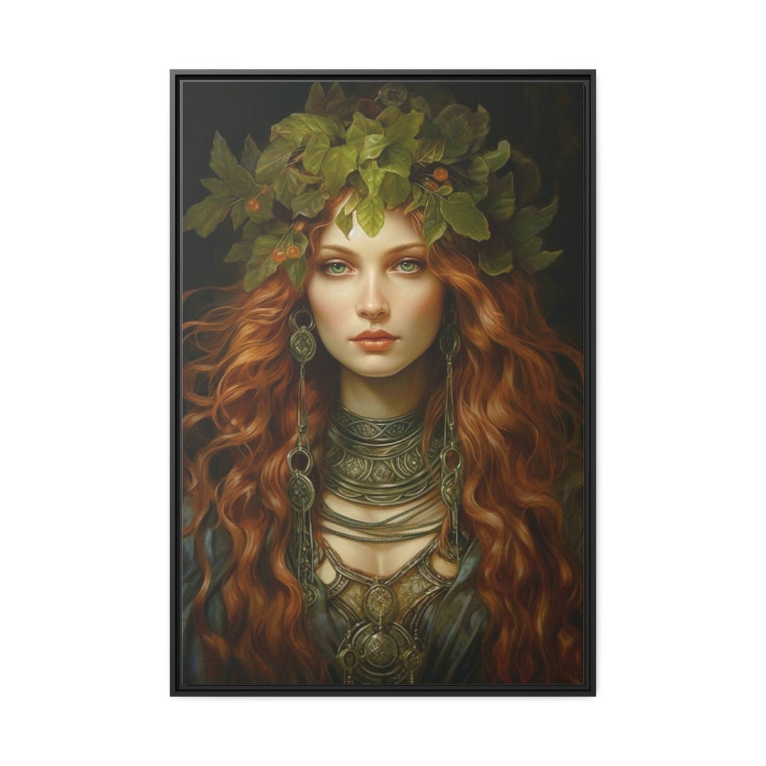 Brigid Celtic Goddess Framed Canvas Wall Art