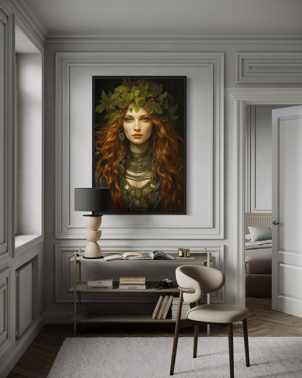 Brigid Celtic Goddess Framed Canvas Wall Art