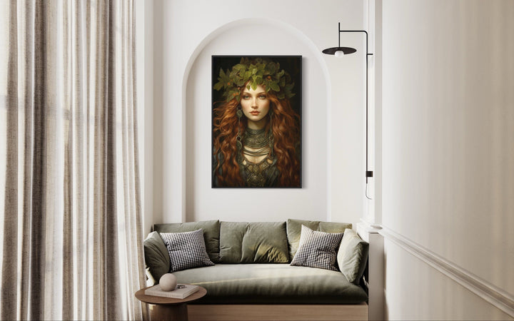 Brigid Celtic Goddess Framed Canvas Wall Art