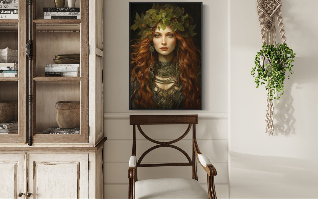 Brigid Celtic Goddess Framed Canvas Wall Art