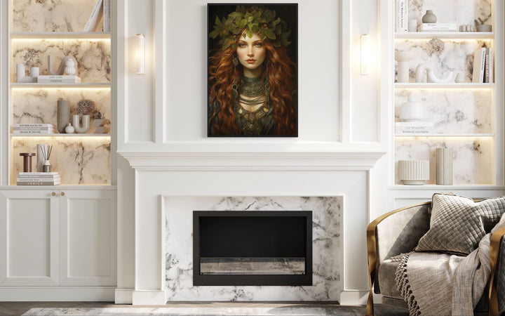 Brigid Celtic Goddess Framed Canvas Wall Art