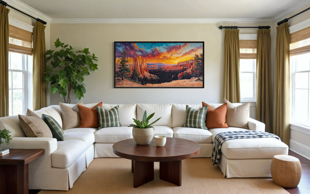 Bryce Canyon Wall Art – Rustic Sunset Canvas Print for Southwestern Home Decor
