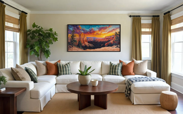 Bryce Canyon Wall Art – Rustic Sunset Canvas Print for Southwestern Home Decor