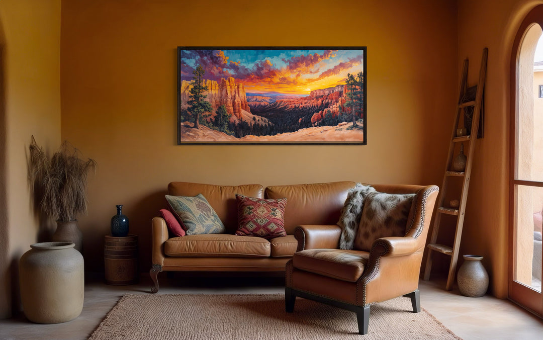 Bryce Canyon Wall Art – Rustic Sunset Canvas Print for Southwestern Home Decor