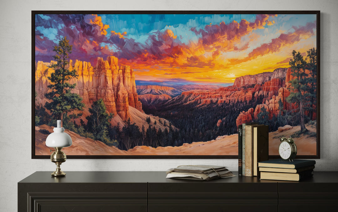 Bryce Canyon Wall Art – Rustic Sunset Canvas Print for Southwestern Home Decor
