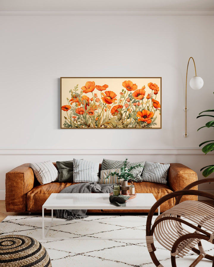 California Poppies Framed Canvas Wall Art