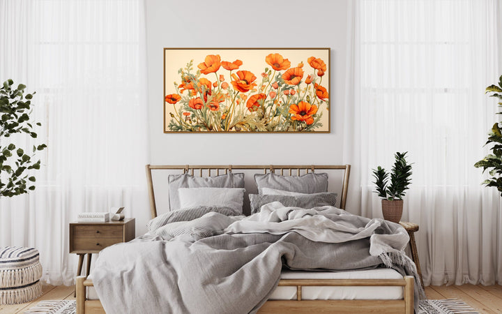 California Poppies Framed Canvas Wall Art