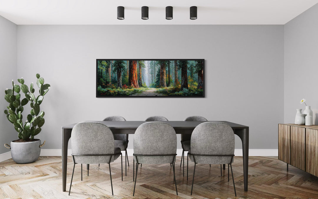 California Redwood Forest Long Horizontal Canvas Wall Art