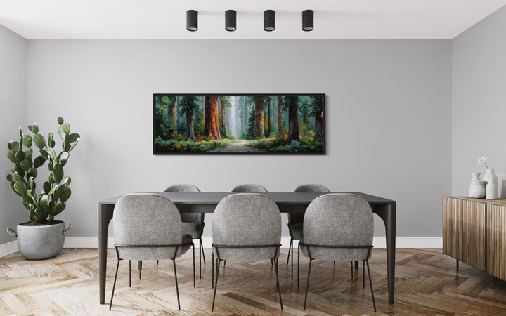 California Redwood Forest Long Horizontal Canvas Wall Art