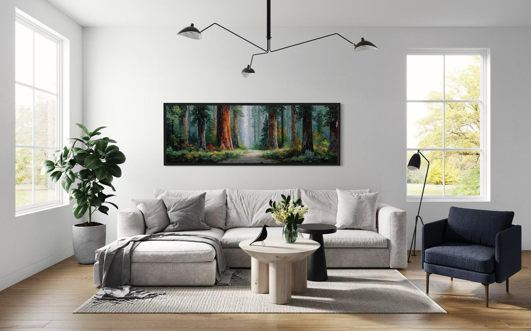 California Redwood Forest Long Horizontal Canvas Wall Art
