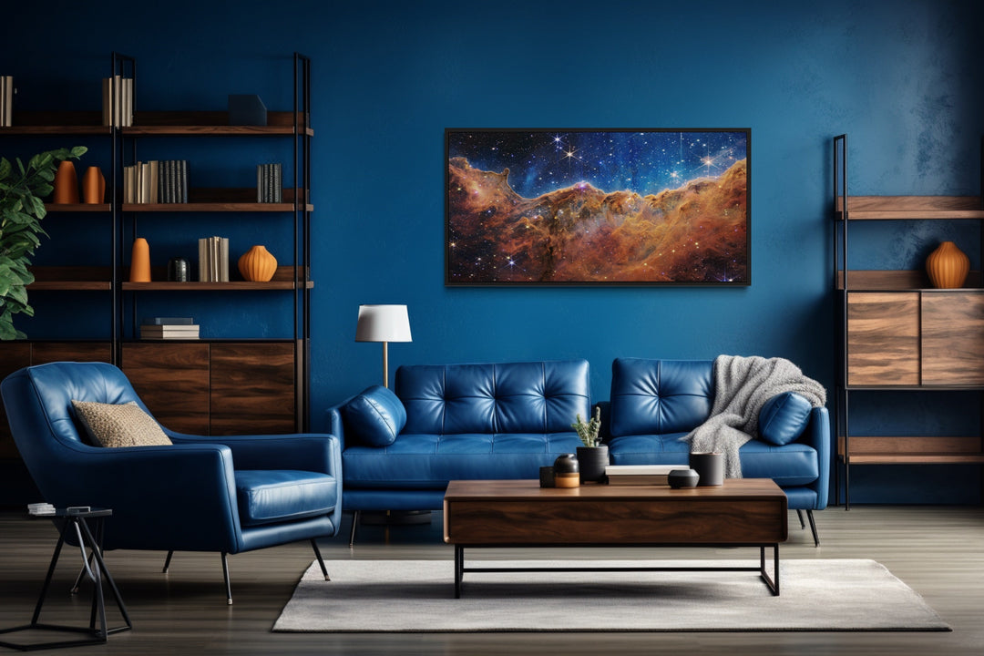 Carina Nebula James Webb Space Telescope Photograph Framed Canvas Wall Art