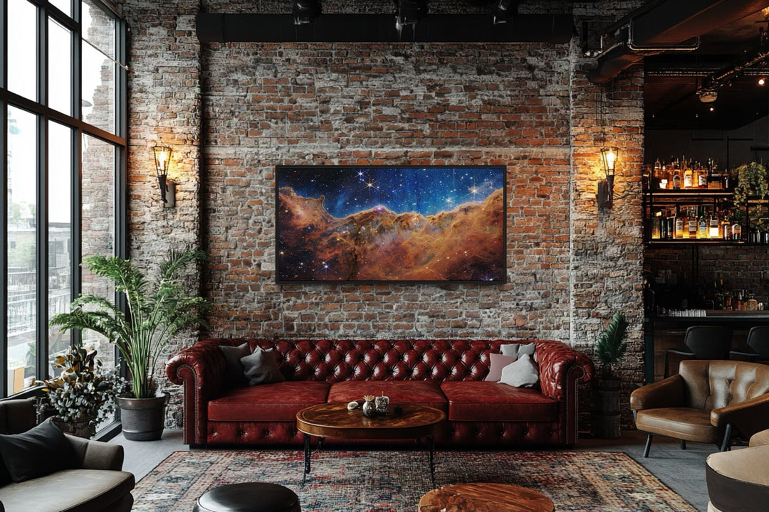 Carina Nebula James Webb Telescope Photograph Framed Canvas Wall Art