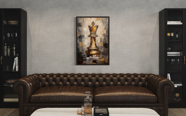 Chess King Framed Canvas Wall Art