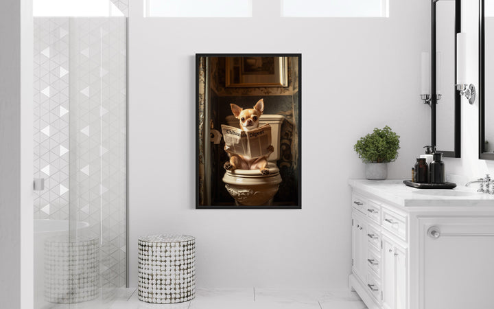 a cat sitting on top of a toilet in a bathroom