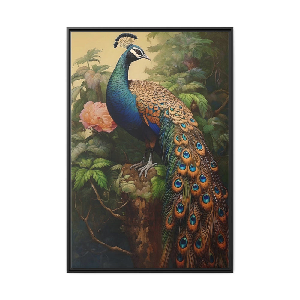 Chinese Peacock Framed Canvas Wall Art