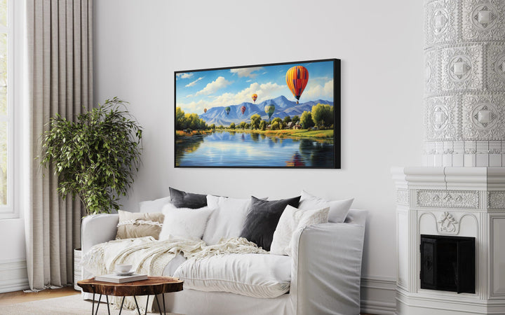 Colorado Springs Rocky Mountains Hot Air Balloons Canvas Wall Art