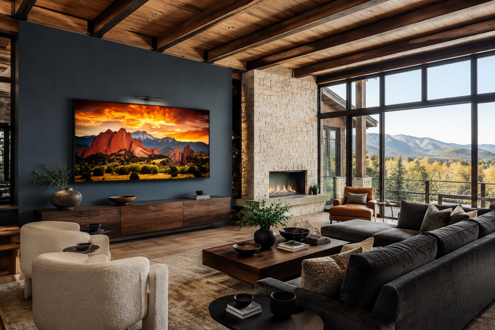 Colorado Canvas Wall Art - Pikes Peak in Garden Of The Gods At Sunset