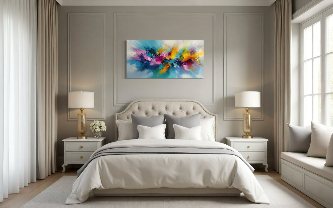 Colorful Abstract Multicolored Bright Living Room Wall Art